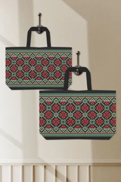 Купить сумку Комби из греты 40х30х10 см, с принтом "Pattern flowers"