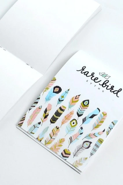 Блокнот фирменный А6 на скобе (20 листов без печати)#1