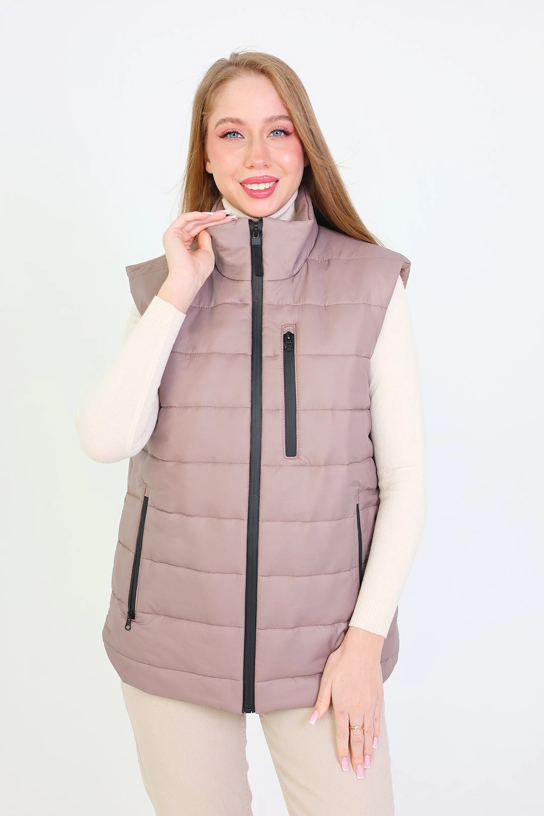 Жилет Эмбер на синтепоне со стежкой унисекс, однотонный#5 Жилет Эмбер на синтепоне со стежкой унисекс, однотонный#5