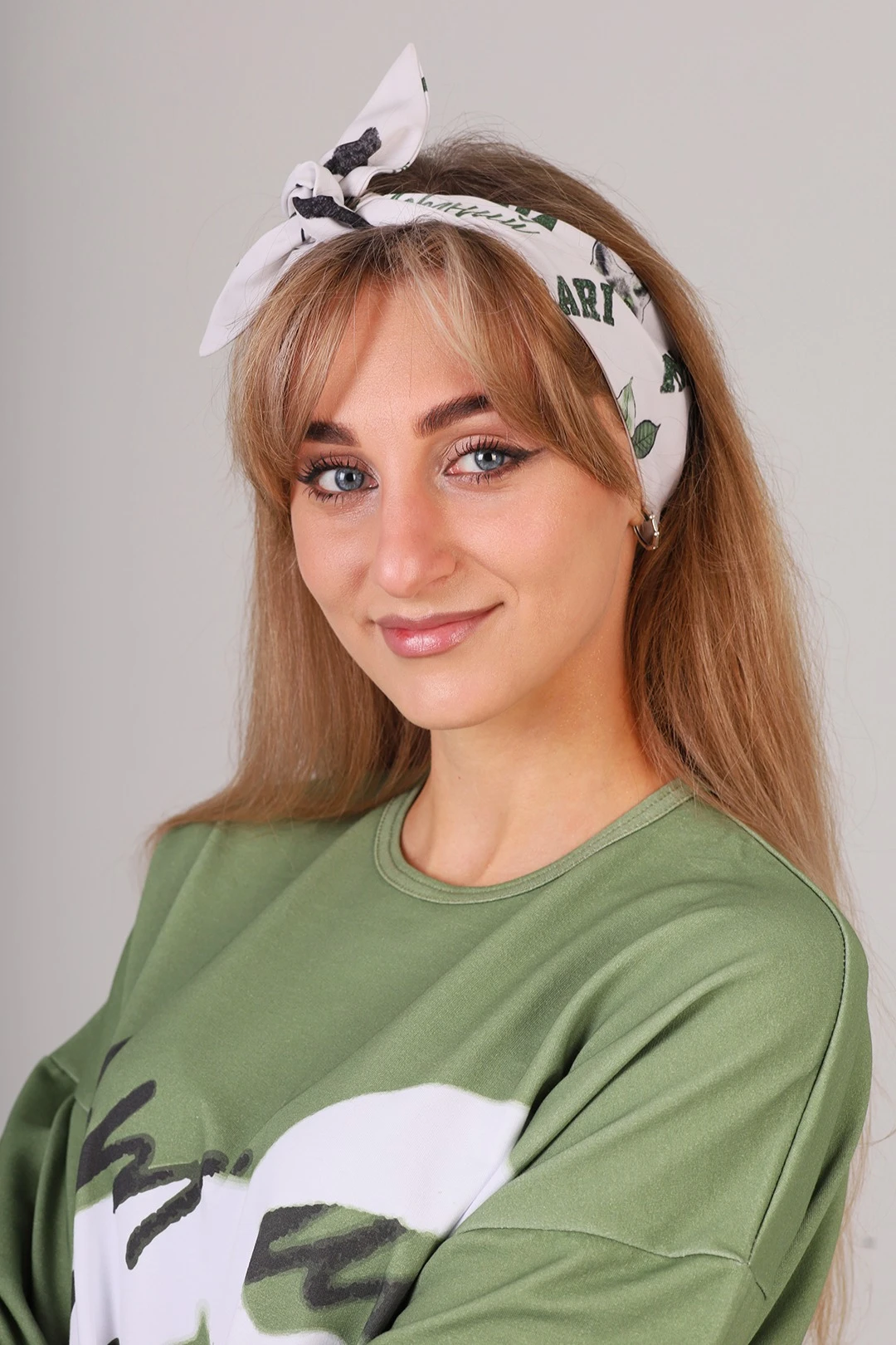 Шарф-платок Твилли двухслойный 7х90 см, с полной запечаткой#2