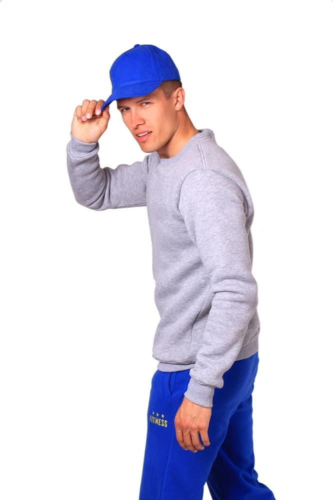 Свитшот Тревис из футера унисекс, однотонная меланж#2