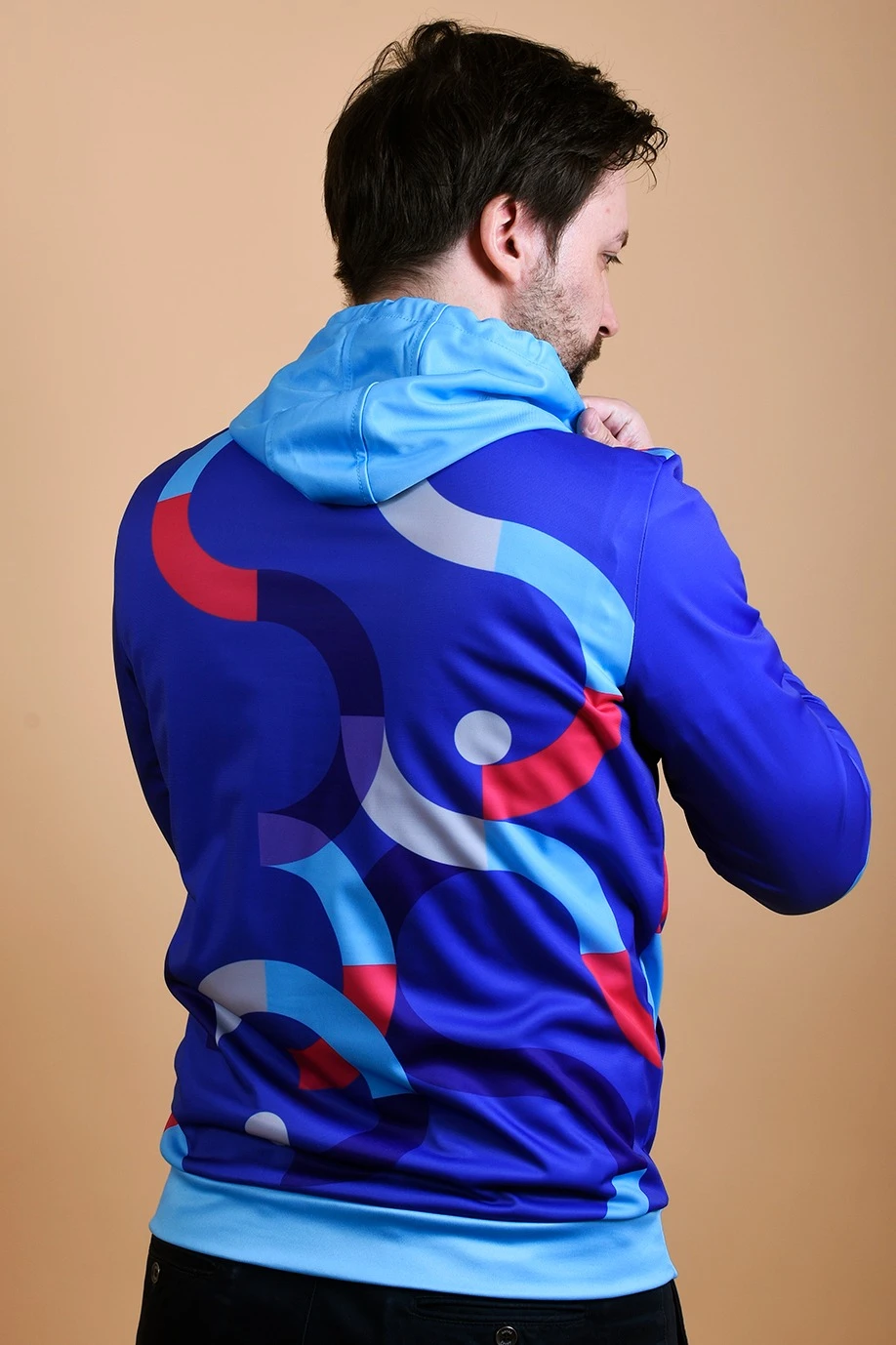 Худи Томми унисекс с карманами из адидаса, с полной запечаткой "Energy Eco"#1