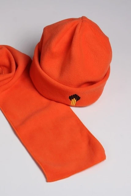 Шапка Вэст флисовая двухслойная взрослая, однотонная "Rosneft"#2