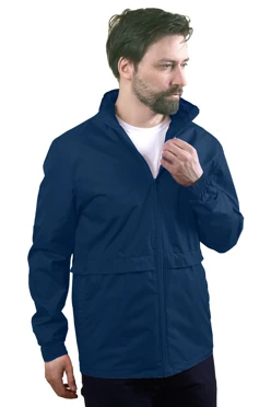 Купить ветровку Коди унисекс, однотонную темно-синюю