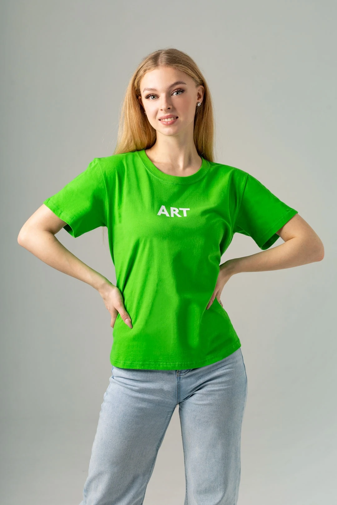 Футболка Мэдисон унисекс, однотонная зеленая (хлопок)#2