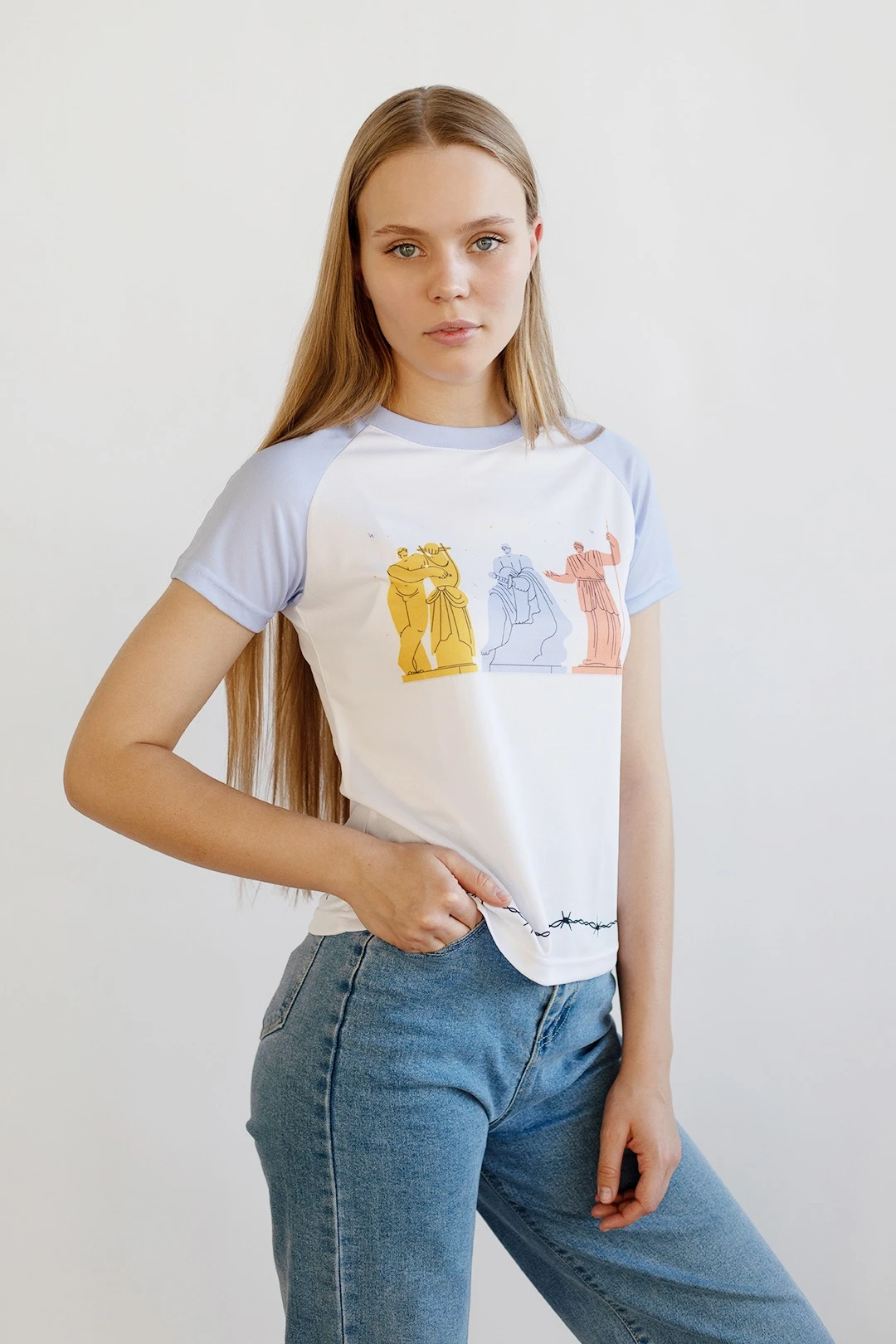 Футболка Спэйс женская из ложной сетки с полной запечаткой "Antic"#3 Футболка Спэйс женская из ложной сетки с полной запечаткой "Antic"#3