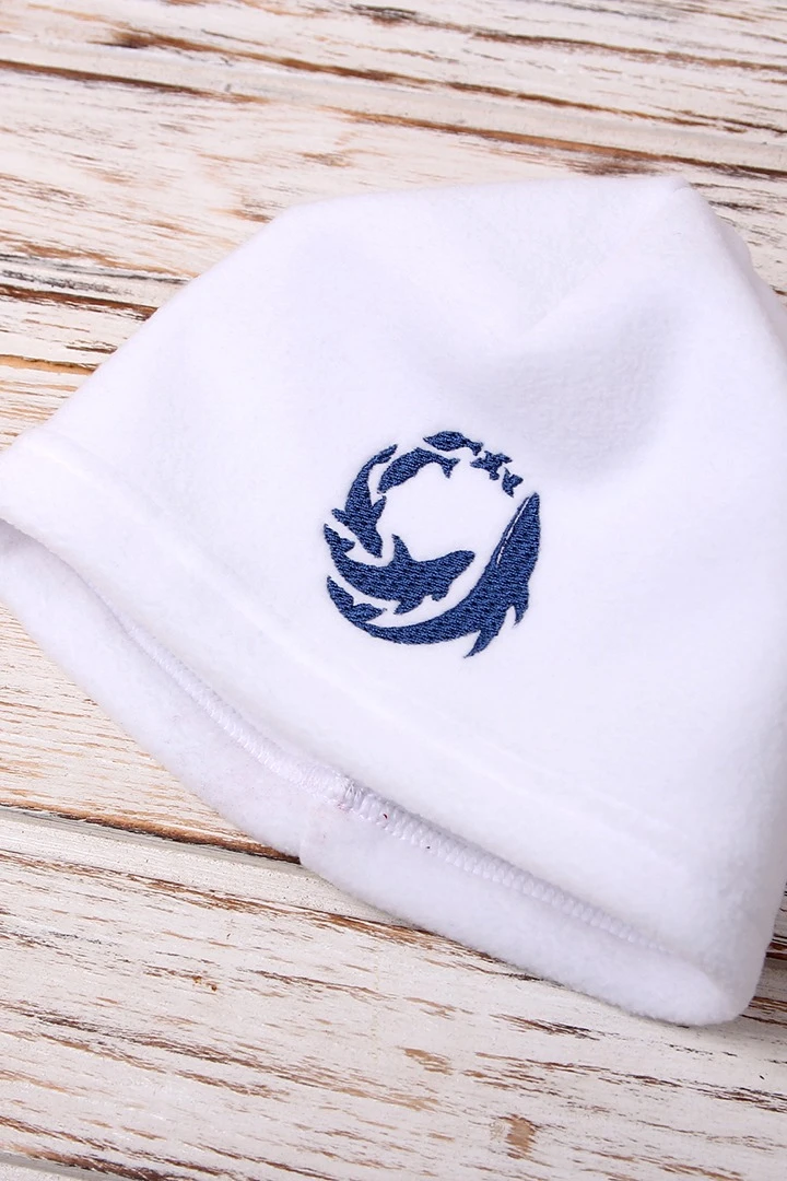 Шапка Вайт флисовая однослойная взрослая, однотонная "Ocean"#1