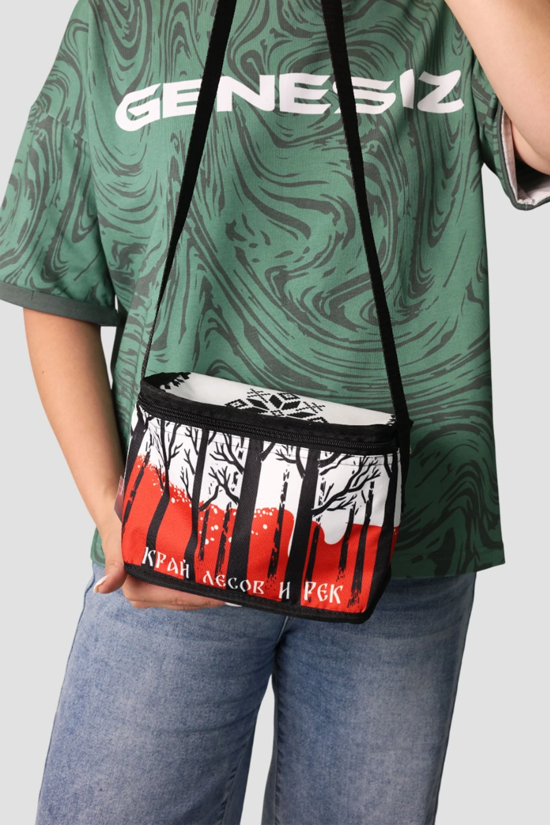 Купить термосумку Колд 15х20х12 см, с принтом "Land of forests and rivers"