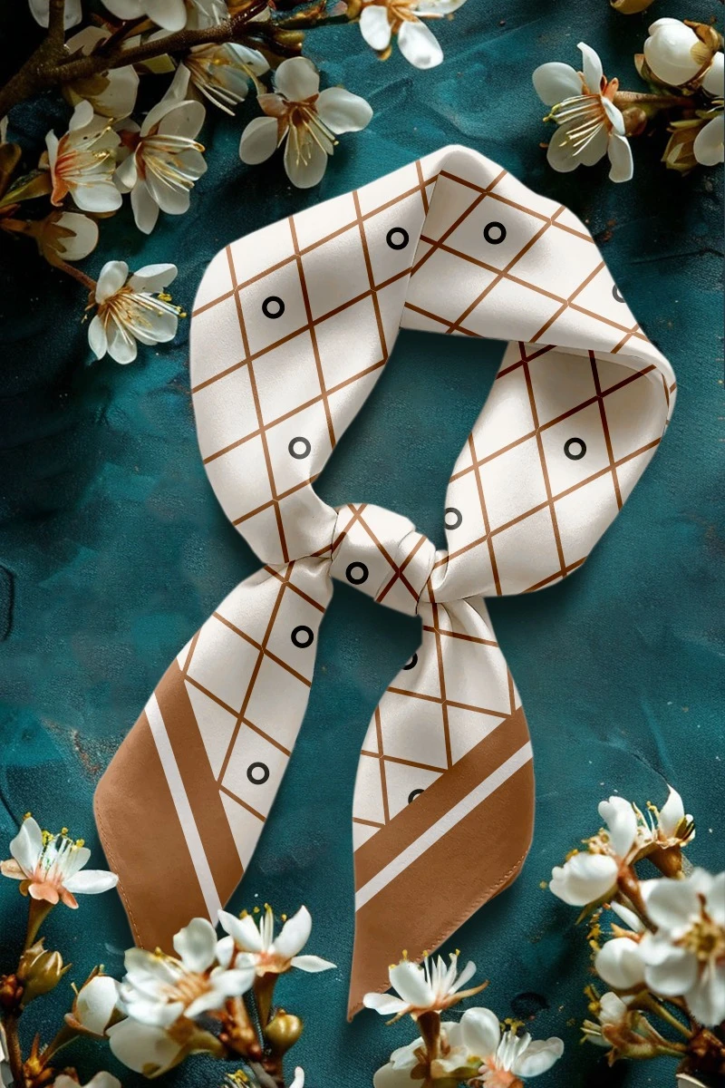 Купить платок Шанель 50х50 см, с полной запечаткой "Rombs"