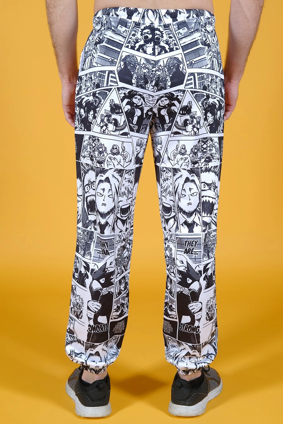 Брюки Экшен зауженные унисекс с полной запечаткой "Manga"#1