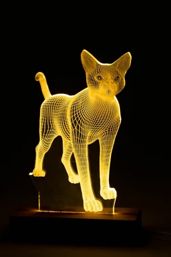 Основание с подсветкой для 3D светильника дерево#1