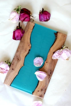 Сервировочная доска из дерева со смолой, 30х20 см#5