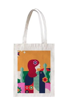 Купить сумку Румми из канваса 25х35 см, печать с двух сторон "Абстракция"