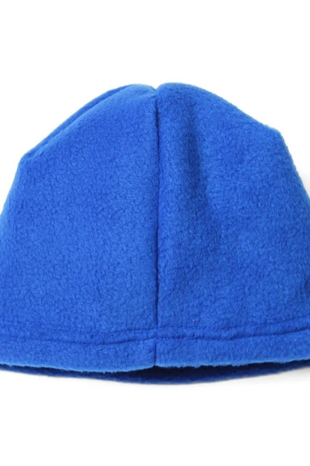 Шапка Вайт флисовая однослойная взрослая, однотонная синяя#7