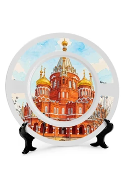 Купить тарелку с принтом на ободе "Mikhail Archangel Cathedral"