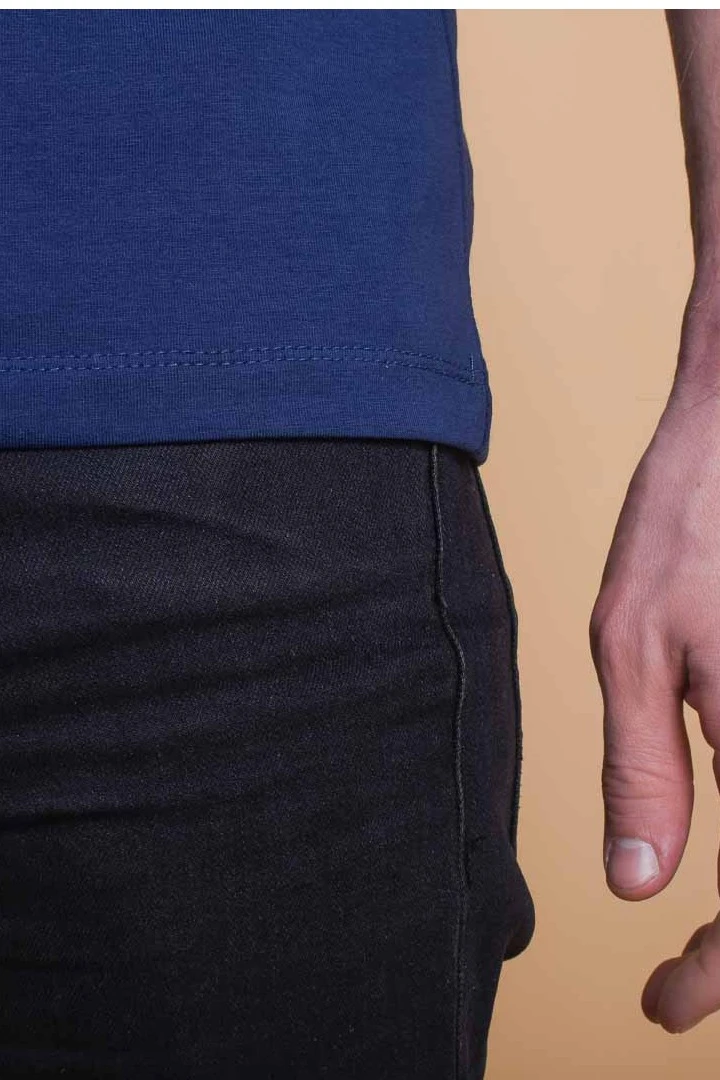 Футболка Атлетик унисекс однотонная темно-синяя (хлопок)#3 Футболка Атлетик унисекс однотонная темно-синяя (хлопок)#3