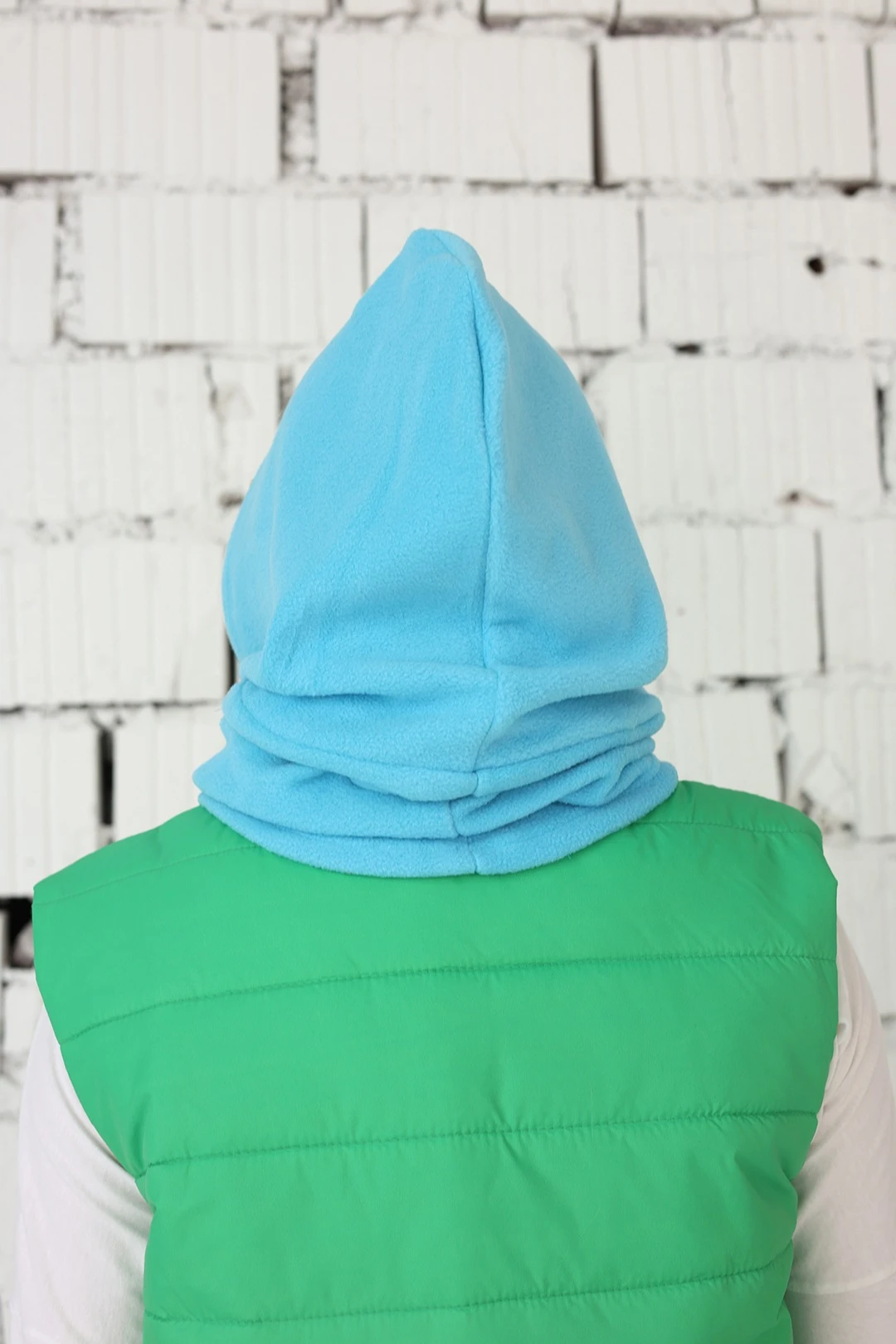 Капор Рейс флисовый взрослый, однотонный голубой#3 Капор Рейс флисовый взрослый, однотонный голубой#3