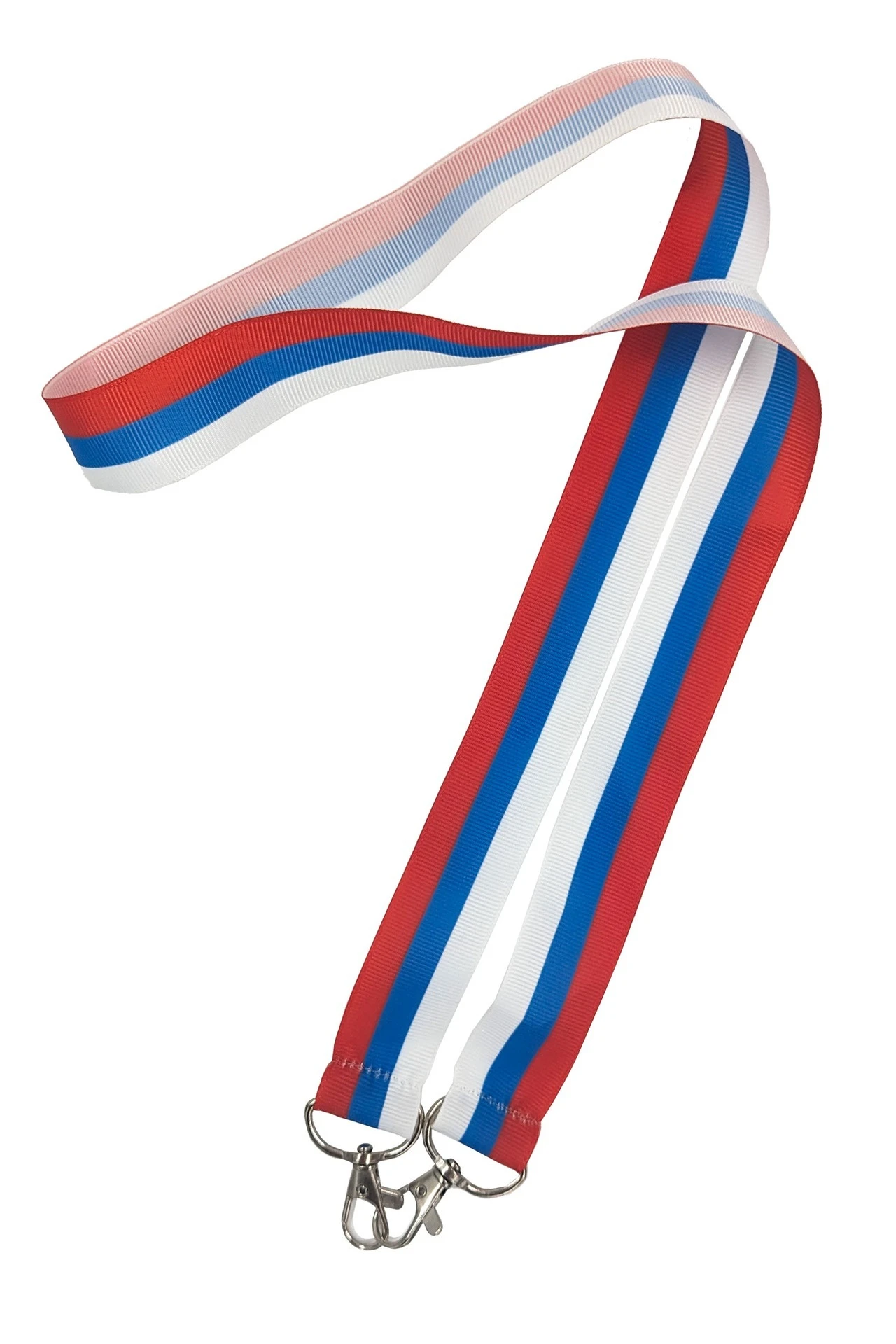 Лента для бейджа репс ширина 2,5 см, с двумя карабинами, с печатью#1