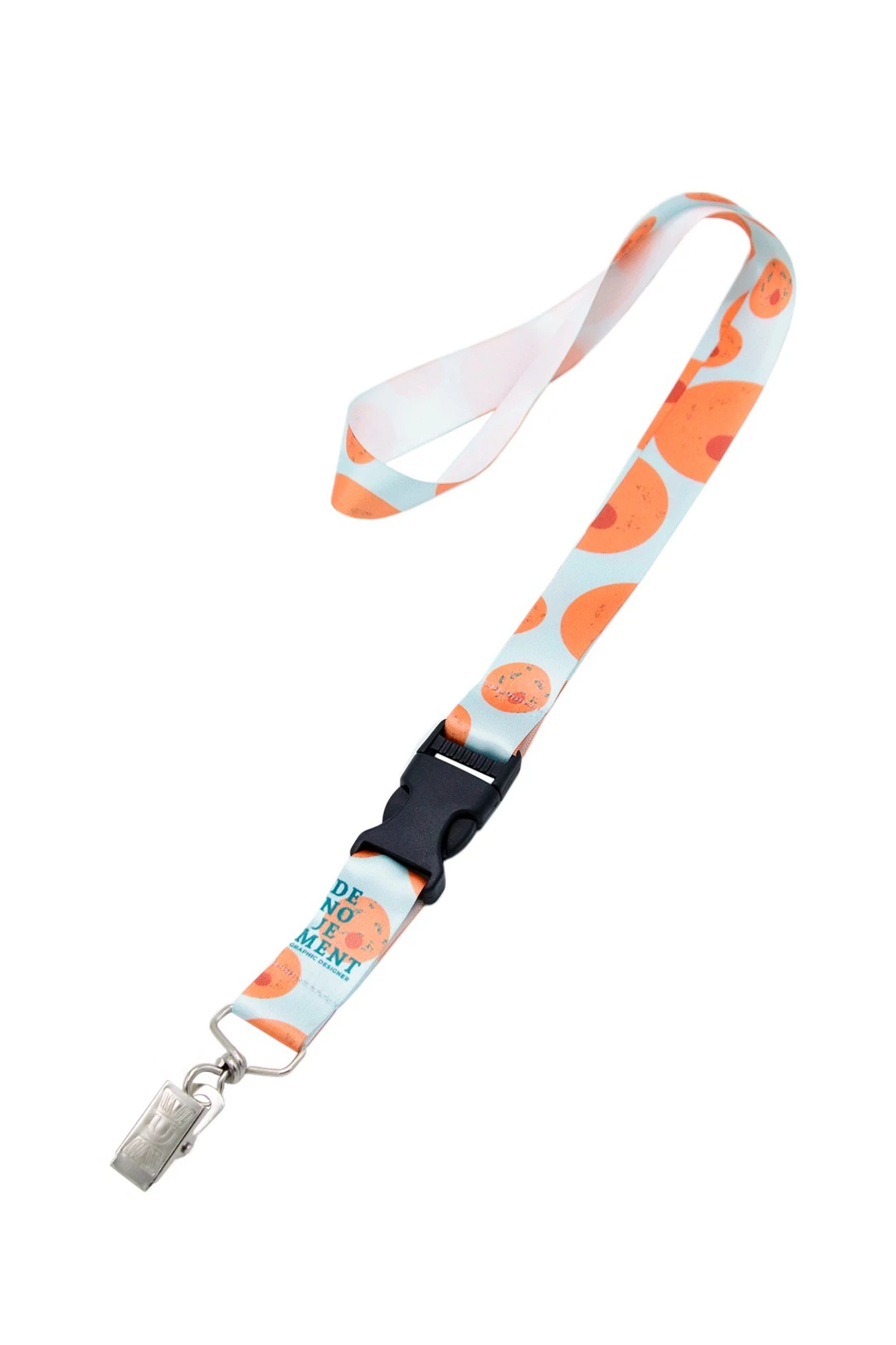 Лента для бейджа атлас люкс ширина 2 см, с трезубцем, с печатью#8