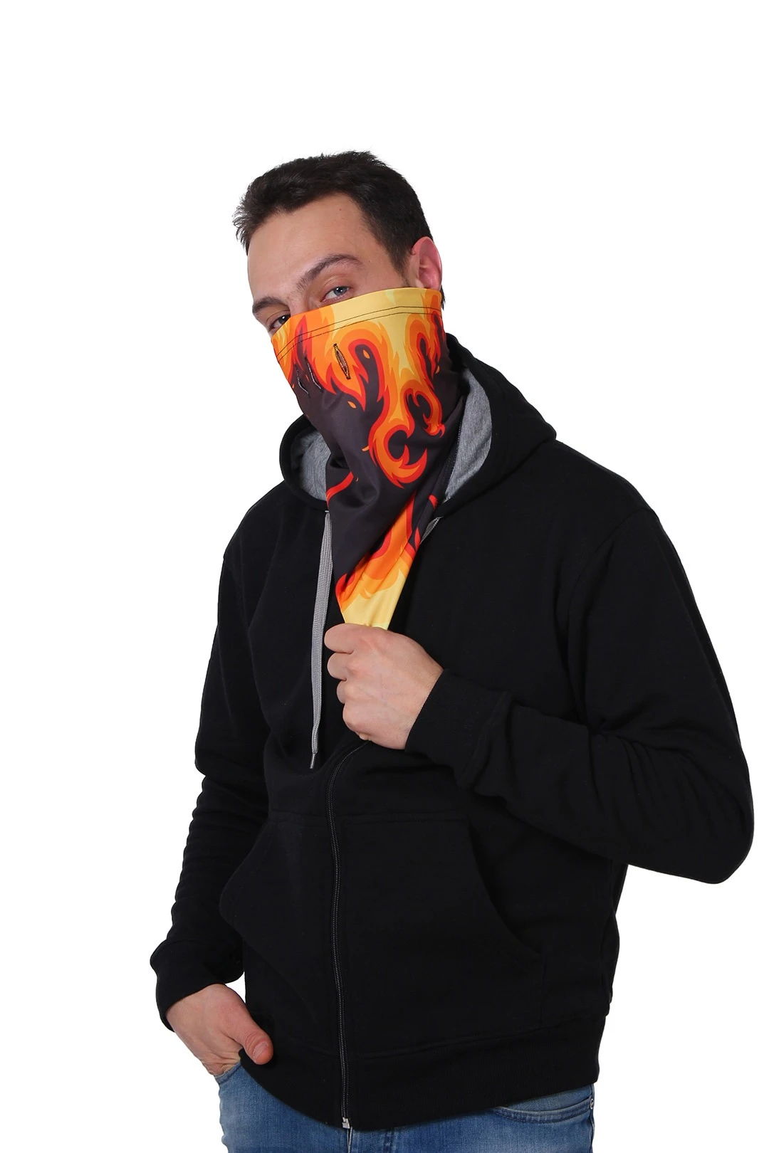 Бафф Айсберг однослойный взрослый, с принтом "Fire"#1 Бафф Айсберг однослойный взрослый, с принтом "Fire"#1