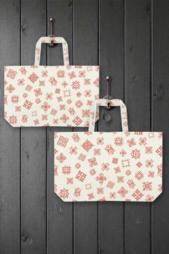 Купить сумку Эко Колор из двунитки 40х30х10 см, печать с двух сторон "Patterns drawings"