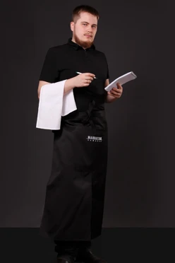 Фартук Бармен поясной с двумя карманами, однотонный#1