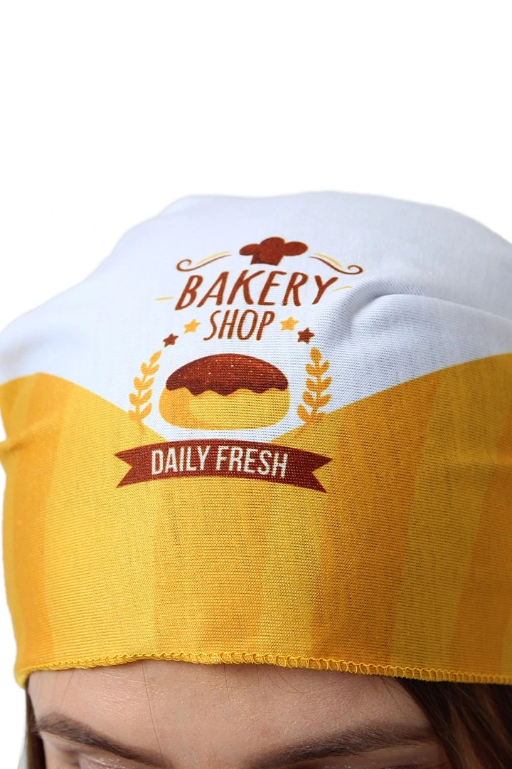 Бандана с полной запечаткой, полиэстер 60х60х90 см "Bakery shop"#5