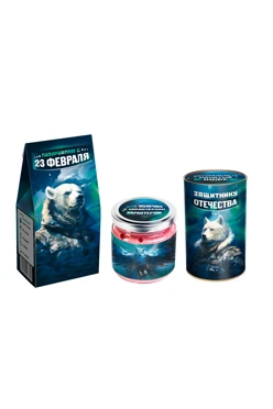 Набор с чаем, кофе и мёдом с вашим индивидуальным дизайном и логотипом#2