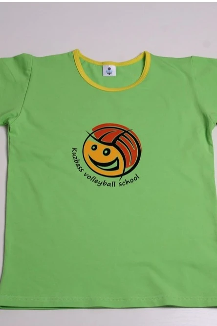 Футболка Атлетик детская однотонная салатовая (хлопок)#2 Футболка Атлетик детская однотонная салатовая (хлопок)#2