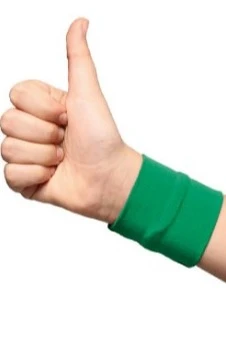 Купить напульсник трикотажный  зелёный 9х9 см