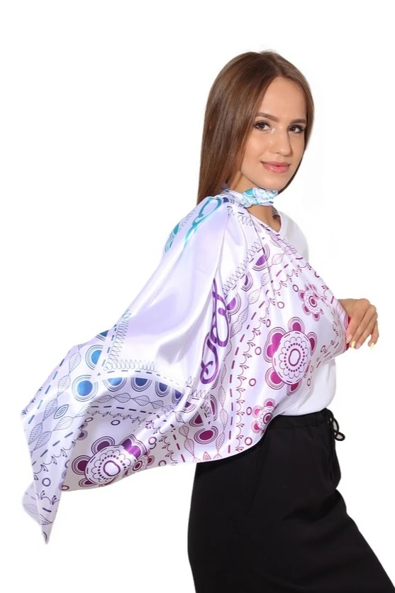 Платок Шанель 90х90 см, с полной запечаткой "Daty"#1