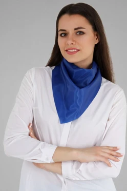 Косынка Лолла из шелка расцвечивания 60х60х90 см, однотонная#2