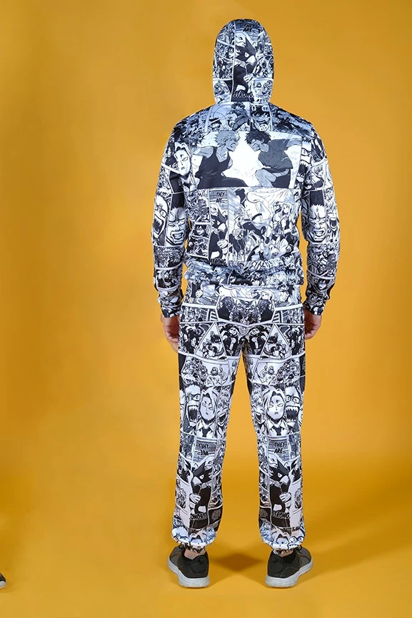 Брюки Экшен зауженные унисекс с полной запечаткой "Manga"#2