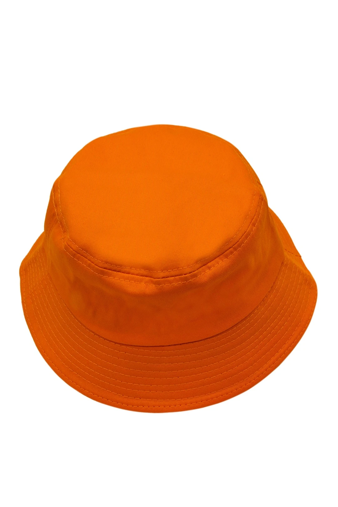Купить панаму Мадрид из греты с узкими полями, однотонная оранжевую