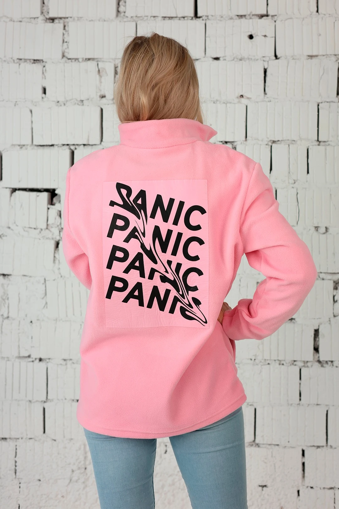 Толстовка Харисон флисовая без капюшона женская, однотонная "Panic"#1 Толстовка Харисон флисовая без капюшона женская, однотонная "Panic"#1