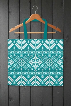 Купить сумку Голди из греты 40х40х10 см, с принтом на одной стороне "Pattern of azure"