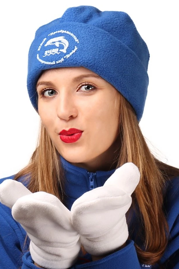 Шапка Вэст флисовая двухслойная взрослая, однотонная#1 Шапка Вэст флисовая двухслойная взрослая, однотонная#1