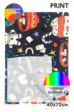 Купить полотенце вафельное 40х70 cм с печатью (Print)