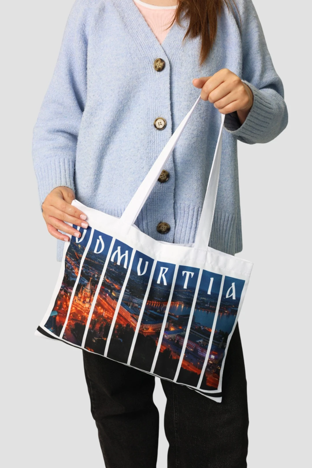 Купить сумку Лайт из габардина 40х30 см, с принтом "Udmurtia" Купить сумку Лайт из габардина 40х30 см, с принтом "Udmurtia"