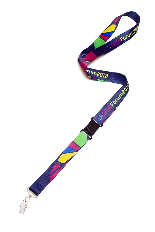 Купить ленту для бейджа блекаут ширина 1,5 см, с замком безопасного разрыва, с печатью