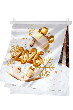 Купить календарь из полиэстера перекидной 30x40 см