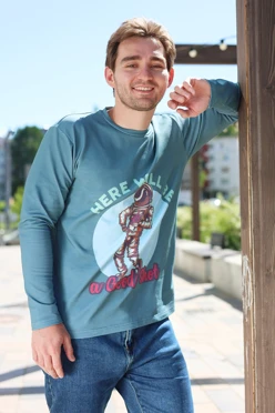 Купить лонгслив Теренс Плюс оверсайз унисекс с полной запечаткой "Good Shot"