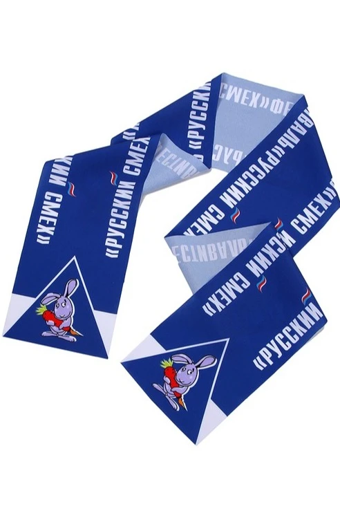 Шарф однослойный легкий 15х150 см, с полной запечаткой "Russian laughter"#1 Шарф однослойный легкий 15х150 см, с полной запечаткой "Russian laughter"#1