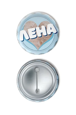 Значок закатной диаметр 37 мм, с принтом "Lena"#2