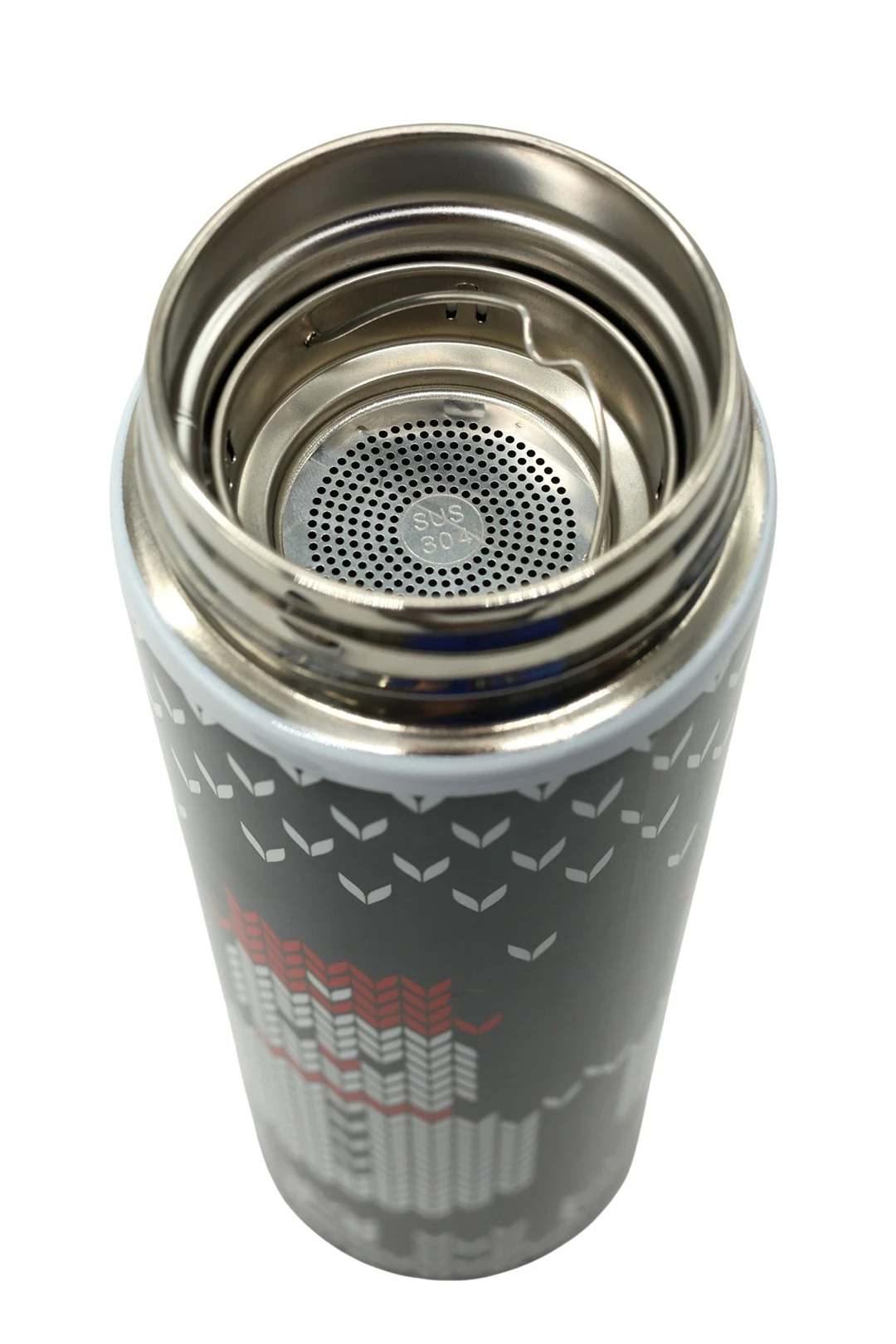 Термос Аква с датчиком температуры 500 мл, с нанесением "Embroidered heart"#2