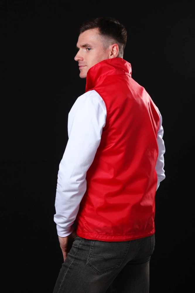 Жилет Брайт унисекс, однотонный красный#1