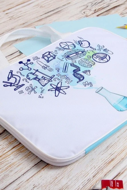 Сумка Ворд с ручками 25х35 см, с полной запечаткой "Science"#5