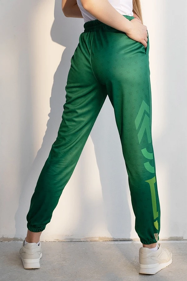 Брюки Экшен зауженные женские с полной запечаткой "Meadow"#2