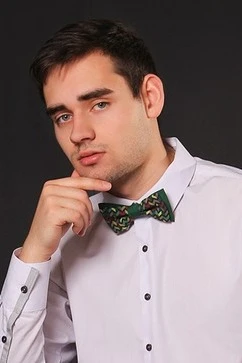 Купить галстук-бабочку Фэшн мужскую "Green pattern"