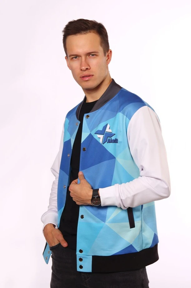 Бомбер Блэйд унисекс из адидаса с полной запечаткой "Aloft"#1